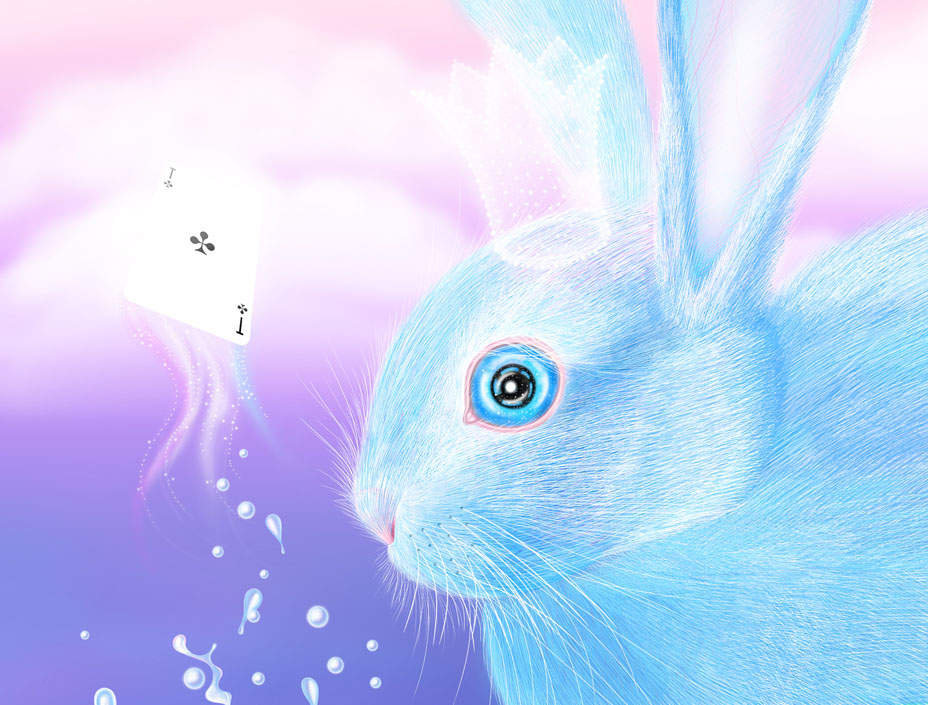 Cute blue rabbit-6